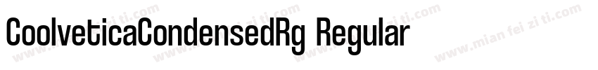 CoolveticaCondensedRg  Regular字体转换